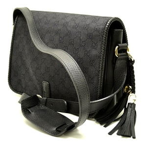 Gucci Denim Bag Shoulder Black Pattern Crossbody GG